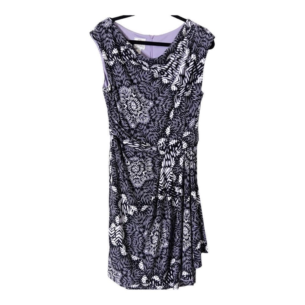 Suzi Chin For Maggy‎ Boutique Sleeveless Cowl Neck Midi Dress Size 12